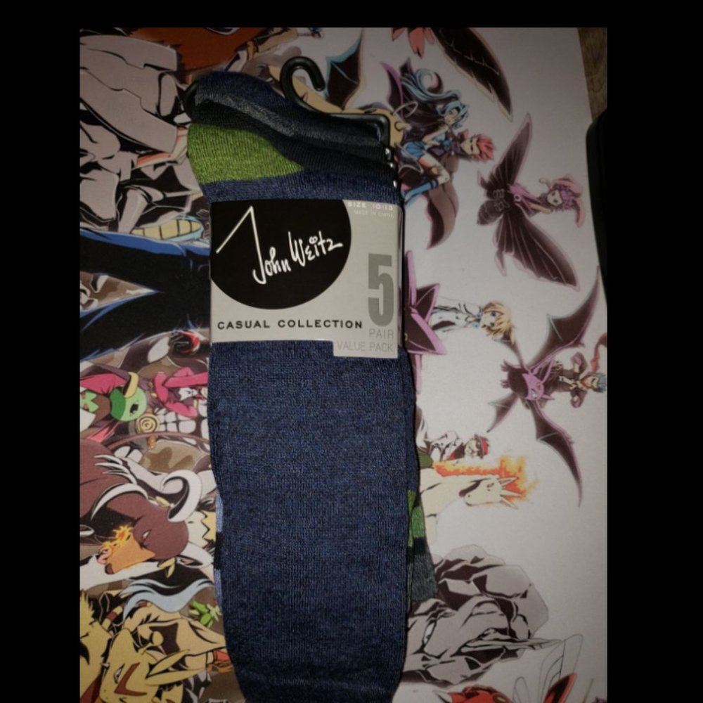 Men's Dress Socks 5 pair John Weitz Casual Collection